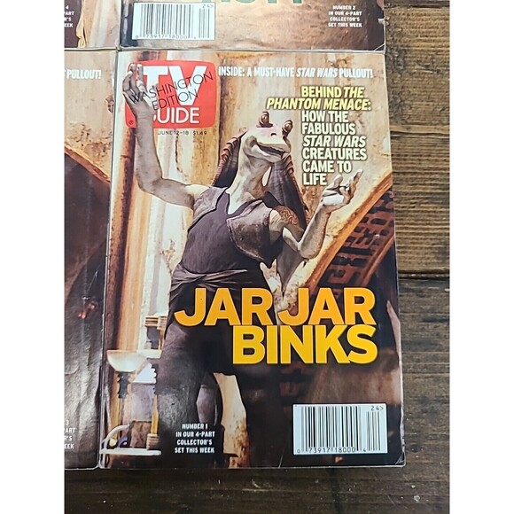 Vintage Star Wars Vintage TV Guide Lot 1999 STAR WARS Cover Lot Of 4 - Picture 5 of 10